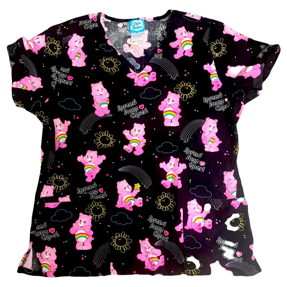 Care Bears Scrub Top V Neck Pockets